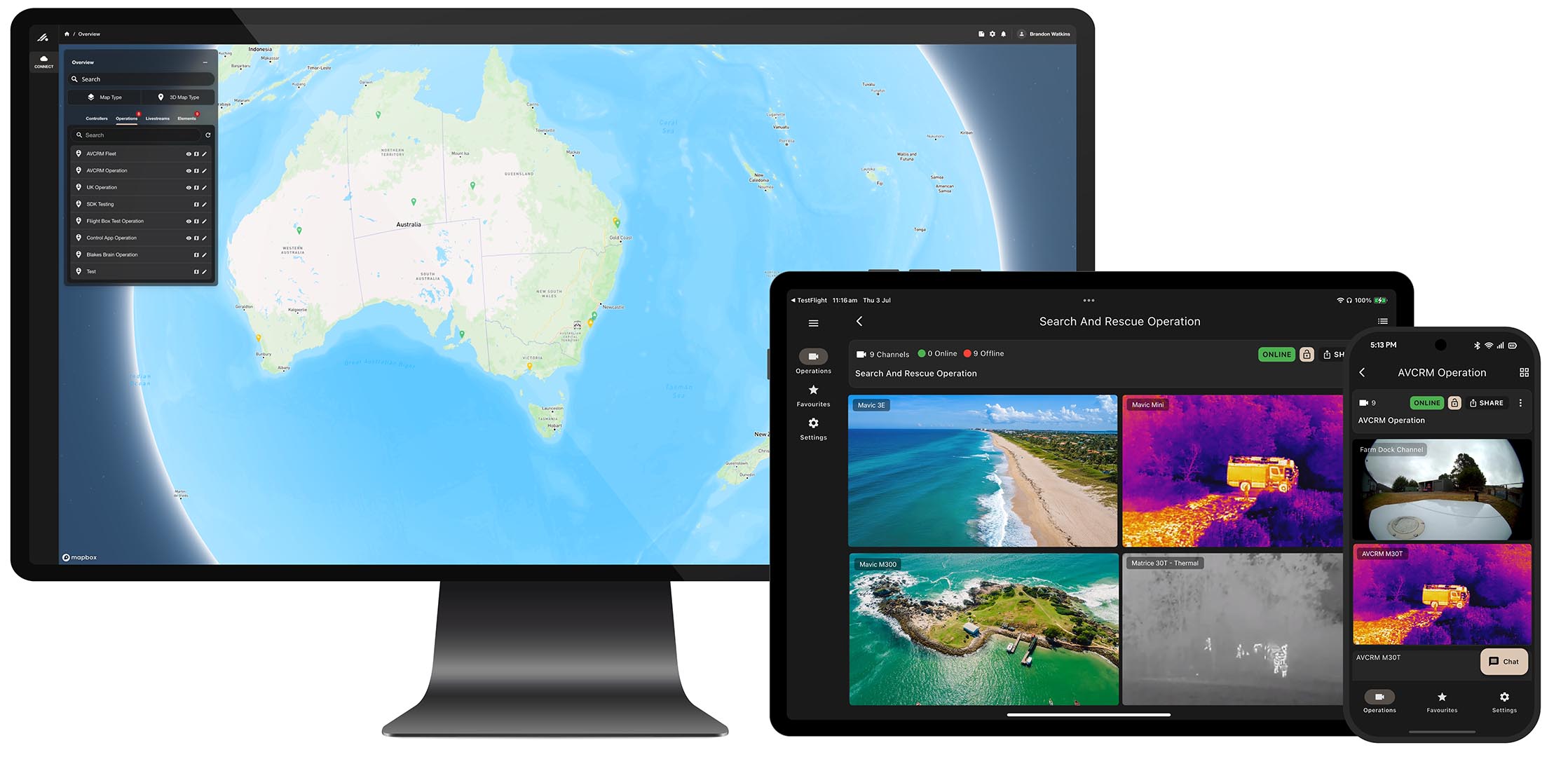 Connect responsive devices screenshot - Tablet, Phone, Desktop